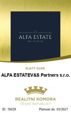 Certifikát realitní kanceláře ALFA ESTATE